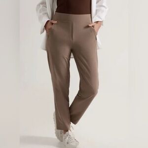 Athleta Straight-Leg Pull-On Pants in Taupe euc